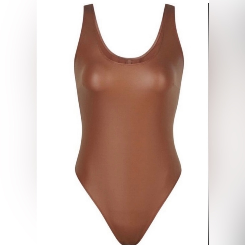 SKIMS Wet Jersey Tank Bodysuit Copper Size Small